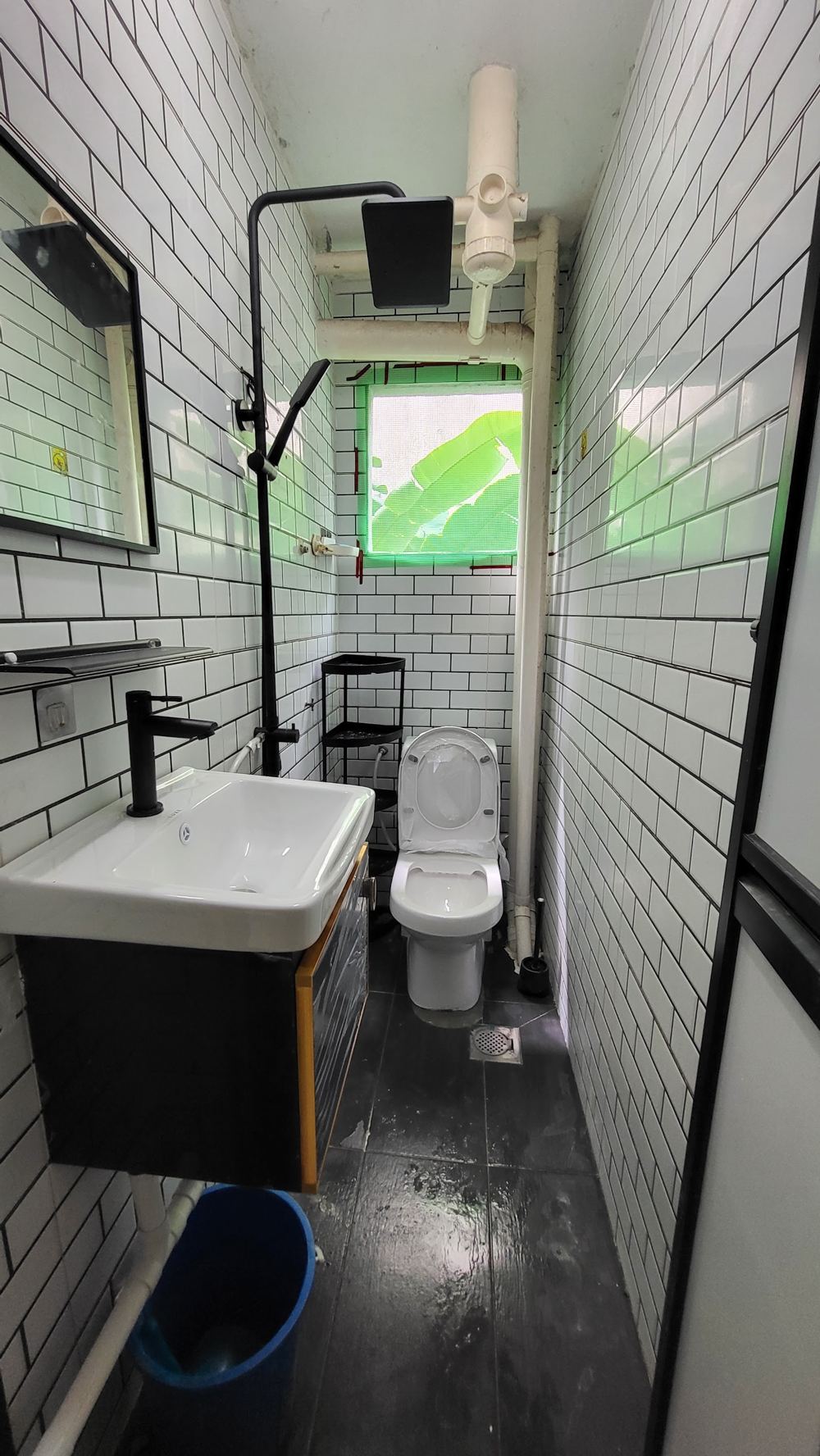 Bathroom with black fittings
