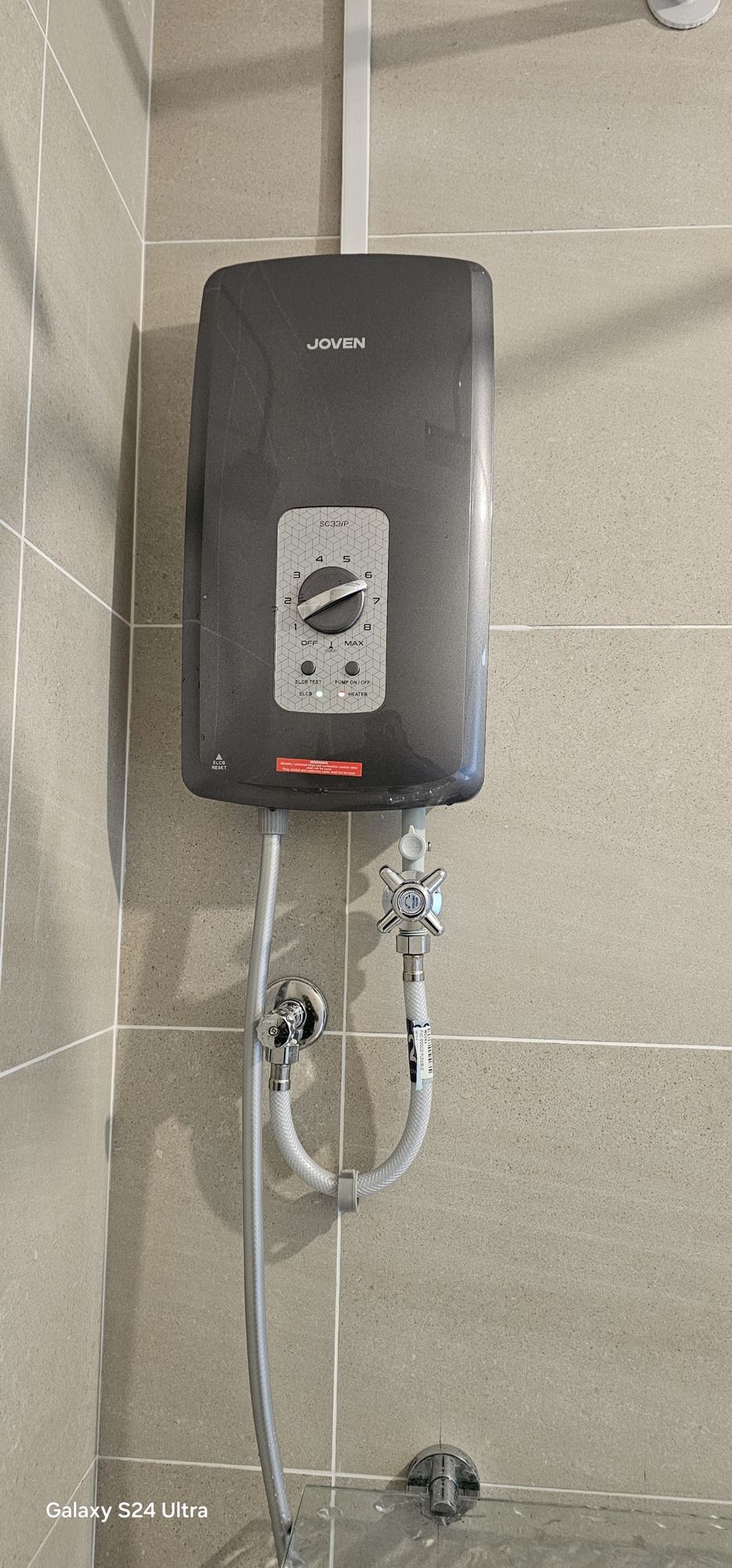 Water heater installed